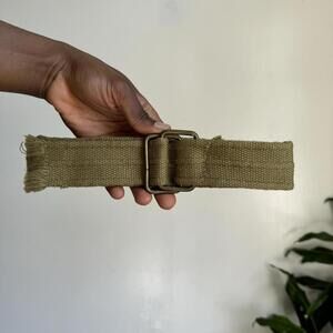 Vintage Green Khaki‎ Double Holes grommet stunned grunge streetwear belt